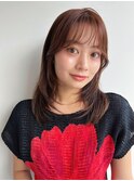 オリーブベージュショートミニボブグレージュブリーチレイヤー