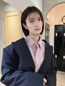 ローレン(LOREN) ミルクティーベージュぷつっとボブケアブリーチ 梅田