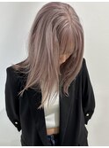パールベージュ　ダブルカラー　ブリーチカラー