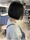 黒髪ストレートアゴラインボブ赤羽美容室ショートボブが得意