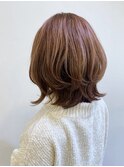 【morio成増/一戸】レイヤーミディハイライトピンクベージュ