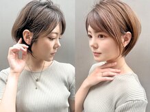 - レイヤーボブ - 抜け感とフォルム美が共存する、360度どこから見ても洗練されたボブ。