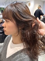 ビューブルー 亀戸錦糸町(VIEW BLUE)&nbsp;◎美髪カールオレンジブラウンロングセミディ似合わせ前髪