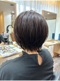 ニュアンスパーマで圧倒的艶ショートボブ