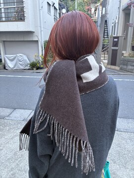 フェンヘアーアイス 中目黒(Fen.hair ici) 20代30代大人美人小顔ブリーチなし韓国ヘアオレンジブラウン