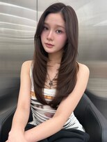 アイヴァン(AIVAN)&nbsp;韓国レイヤー/ハッシュカット/ウォームブラウン l