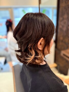 ヘアリゾート粋 ティガ 池袋店(tiga) イヤリングカラー/ミルクティーベージュ