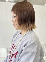 ザヘアメイクシェア(THE -HAIR MAKE SHARE-) 品よくお洒落に。裾カラー×外はねボブ