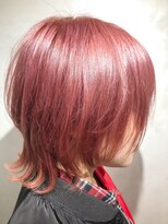 ペスカ 仙台一番町店(pesca)&nbsp;ピンクカラー×ウルフ☆ボブ☆
