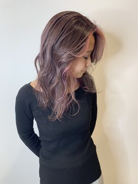 ナンバー(number+) 20代30代ピンクインナーカラーイヤリングカラー