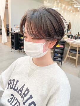 ロンドアジュール 横浜(Lond azur) パーマ風エアリーバングショート