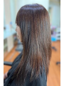 アークスヘアー 30代40代髪質改善ココアブラウン艶感ストレート透明感赤み消し