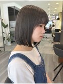 大人ラフウェーブ20代30代40代ボブブラウンスウィングショート