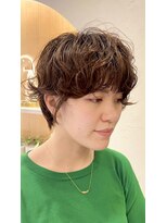ロンド パルティール 大宮(Lond partir)&nbsp;カールセミディシアカラー姫カットダークアッシュショート