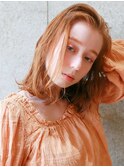 アップバング×ミディアム