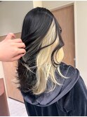 抜きっぱなしブロンド×インナーカラー