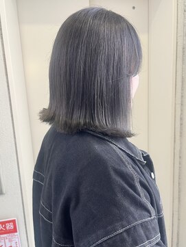 ヘアーデザイン シュシュ(hair design Chou Chou by Yone) ケアブリーチ/グレーカラー/グレージュ/ボブ
