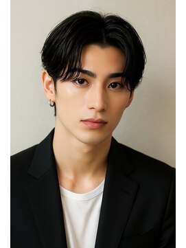 にもう ブルーブラック & スパイキーショート　フェザーパーマSM60