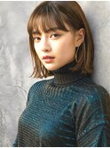 透けバング×艶ボブ