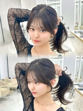 マウル 栄(MAEUL) 小顔顔まわり　ポニーテール　いつき