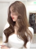 韓国ヘアーハッシュカットレイヤーカットハイライトカラー