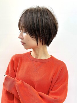 ミィ 浦和(mee) 透明感カラー ボブ 前髪 ショート カラー ブリーチ&ダブルカラー