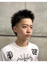 オーシャントーキョー ホワイト 原宿(OCEAN TOKYO WHITE)&nbsp;スパイキーショート刈り上げフェードツーブロック七三パーマ