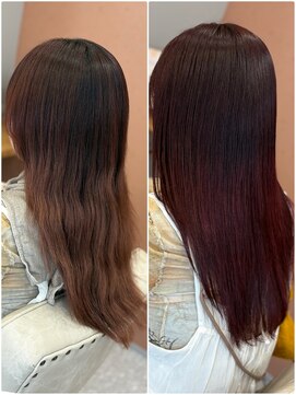 ジル(JILL) 【ロングレイヤー】 チェリーレッド 艶髪 三重県/菰野