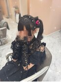 あみカチュ×かみりサイドポニー