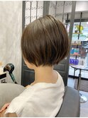 コンパクトショート×アッシュベージュ