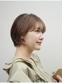 大人かわいい耳かけショートボブ
