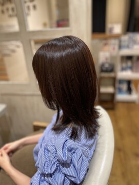 簡単styling！レイヤーカット×マロンブラウン【水素カラー】