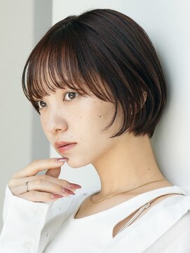 ソワネ 表参道(soigne) 表参道白髪ぼかしウルフショートボブベージュアッシュグレージュ