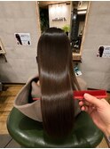 53. 縮毛矯正/ダークブラウン/ロング/艶感/大人可愛い