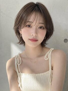 ノア 三宮店(NOA) 【NOA】丸みショートボブ×顔まわりレイヤー×透明感ブラウン