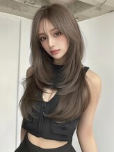 ランテルディ 渋谷(LANTERDIT)&nbsp;透明感カラーくびれヘアハイレイヤー韓国風パーマワンホンヘア◎