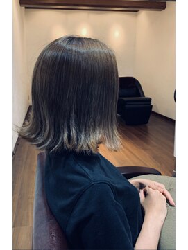 エージー ヘアー フジガオカ(A.G hair FUZIGAOKA) 外ハネ!オリーブアッシュでワンランク上の大人ボブ☆