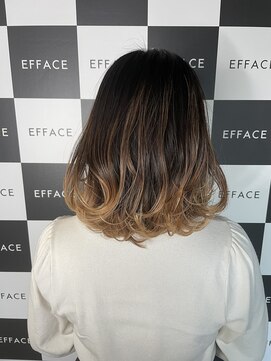 エッファセ 北本店(efface) ハニーブラウングラデーション×ハイトーンカラー×アンニュイ