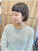 オン眉/ミニボブ