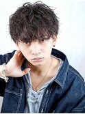 メンズ/束感ショート 波巻きパーマツイストスパイラル