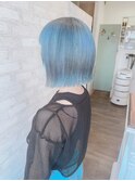 水色ボブ