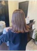 透明感アッシュピンク【髪質改善】