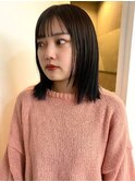 髪質改善トリートメント ボブストレート 艶髪 ダークカラー