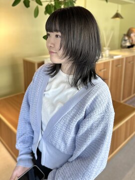 ロジェ(loje) 【loje】ミディアムウルフ似合わせカット/ダークグレージュ