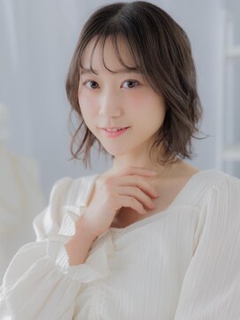 カバーヘア 上尾西口店(COVER HAIR) 透けバングフェザーパーマゆるふわボブディc7上尾20代30代40代