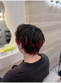 赤のエンドカラーショートウルフ♪あゆむ