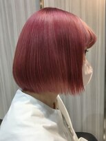 ニーフ 恵比寿(neaf)&nbsp;ハイトーン　ピンクカラー　ベージュ　ブリーチ　ボブ