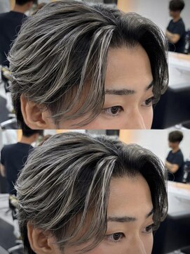 アリープパロット(ALEAP parrot) メンズバレイヤージュ/韓国風センターパート