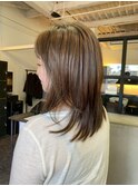 セミロング×白髪ぼかしカラー　30代/40代/50代/60代