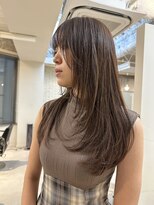 ティエル 町田店(tiel) 【シャギーな質感】韓国ワンカールレイヤー×ミルクティー